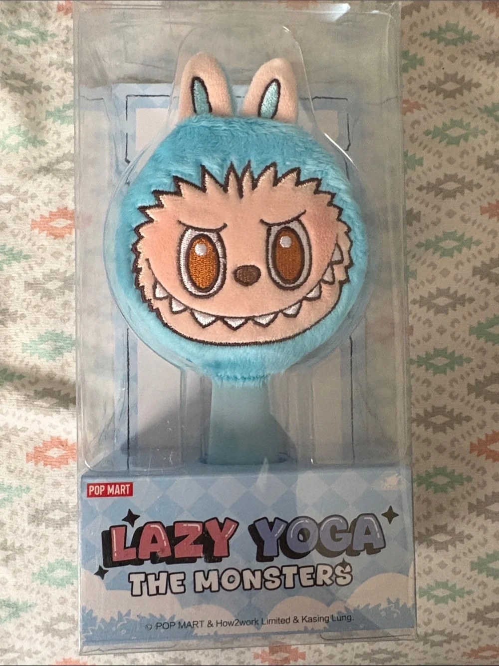 Lazy Yoga The Monsters Plush Rattle - Blue